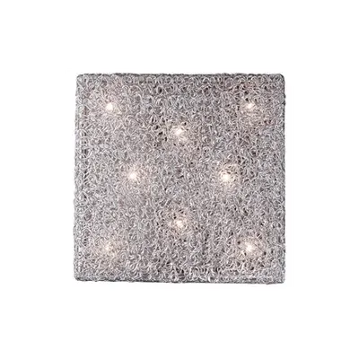 Plafoniera Quadro, 8 becuri, dulie G9, L: 500 mm, H: 500 mm, Crom