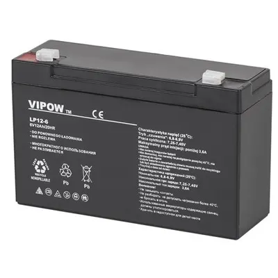 Acumulator gel plumb Vipow 6 V / 12 Ah BAT0201