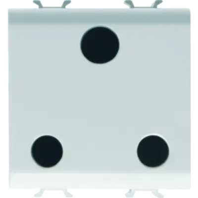 British Standard Priza 250v Ac - 2p+e 15a - 2 Modules - White - Chorus