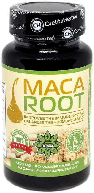 Maca Root, 500 mg, 80 capsule, Cvetita Herbal