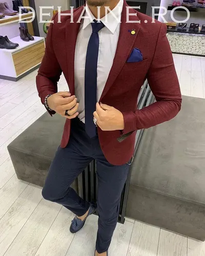 Sacou barbati grena slim fit ZR A3924 104