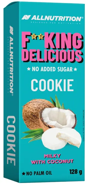 AllNutrition Fitking Delicious Cookie, lapte și cocos, 128 g