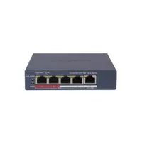 Switch cu 4 porturi PoE Hikvision DS-3E1105P-EI/M(V2), 1.2 Gbps, 0.89 Mbps, 45 W, cu management