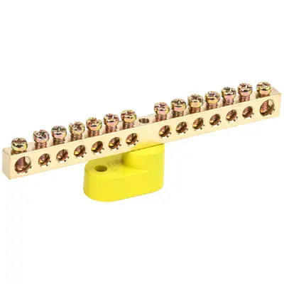 Neutral insulated bus bar with one corner Izolator SHNI-6x9-14-U1-ZH