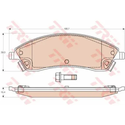 Set placute frana, frana disc TRW GDB4451