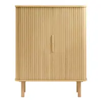 Dulap cu aspect de lemn de stejar cu ușă glisantă 113x90 cm Cavo – Unique Furniture