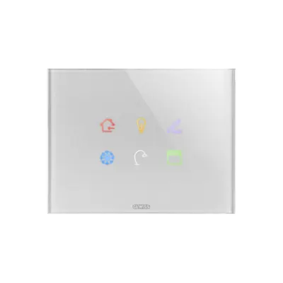 ICE TOUCH Placa KNX - sticla - 6 zone de atingere - TITANIUM - CHORUS