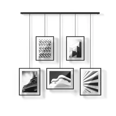 Rame negre de agățat din metal 5 buc 66x69 cm Exhibit – Umbra