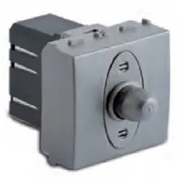 Dimmer pentru sarcina rezistiva, 2 module, cu buton comutator, compatibile cu filtru RFI, 100-500W/230V~ AC, argintiu