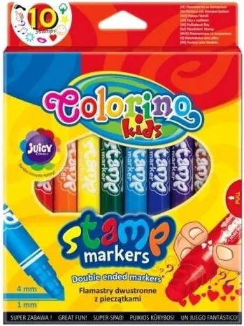 Set de carioci cu ștampile Colorino Kids – 10 culori