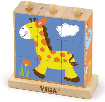 Viga Cuburi - Animale sălbatice, 9 bucăți