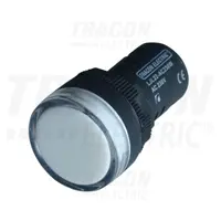 Lampa de semnalizare cu LED, alba LJL16-WA 12V AC/DC, d=16mm