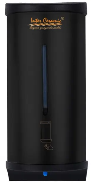 Dozator de săpun lichid cu senzor Inter Ceramic - 800 ml, negru mat