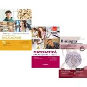 Pachet Bacalaureat 2026. Limba si literatura romana 72 teste complete, Matematica M1. Teste si Biologie pe intelesul tuturor clasele 11-12