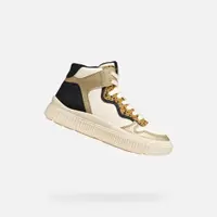 Baskets Garçon Baskets Geox J LAQUINNY GIRL Beige Beige Geox