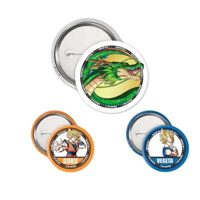 Set Insigne Dragon Ball - Goku, Vegeta & Shenron