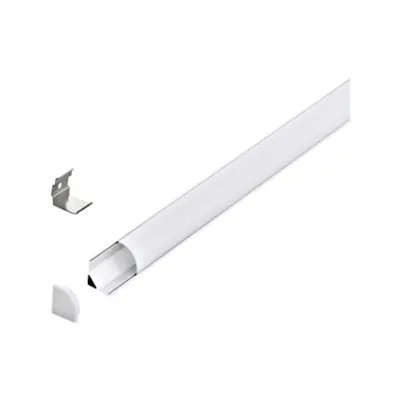 LED-Stripe Corner Profile opal semicircular cover wh 2000mm