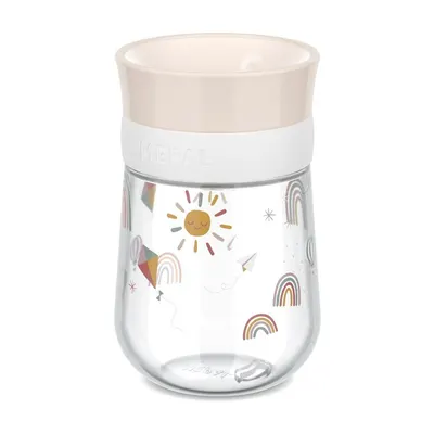 Cană pentru copii bej din plastic 300 ml Sunshine & Rainbow – Mepal