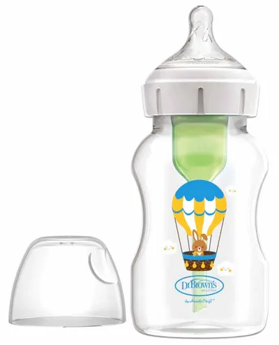 Biberon Dr. Brown’s Options+ - Anti-Colic, Wide-Neck, Baloni, 330 ml