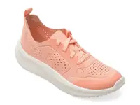 Pantofi sport CLARKS roz, SOLEVANA TIE, din material textil