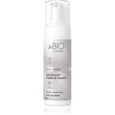 beBIO Natural Foam Toner Cool Blonde spuma tonica pentru păr 120 ml
