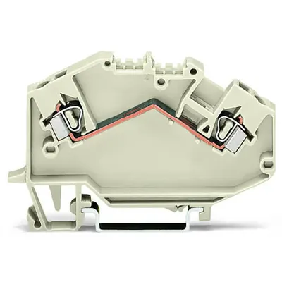 2-conductor through terminal block; 2.5 mm²; suitable for Ex e II applications; center marking; for DIN-rail 35 x 15 and 35 x 7.5; CAGE CLAMP®; 2,50 mm²; light gray