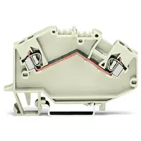 2-conductor through terminal block; 2.5 mm²; suitable for Ex e II applications; center marking; for DIN-rail 35 x 15 and 35 x 7.5; CAGE CLAMP®; 2,50 mm²; light gray