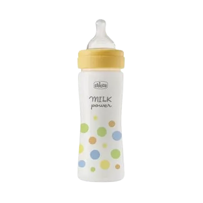 Biberon cu tetina din silicon si flux mediu Perfect Easy Baieti 2 luni+, 250ml, Chicco