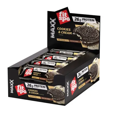 Maxx Baton proteic, biscuiți și frișcă, 12 x 75 g, FitSpo