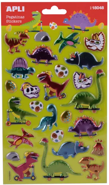 Stickere volumetrice APLI - Dinozauri, 26 de bucati