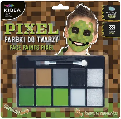 Set de vopsele de față Kidea - Pixel