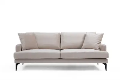 Canapea fixa PAPIRA, 2 locuri, bej, 175x90x88 cm