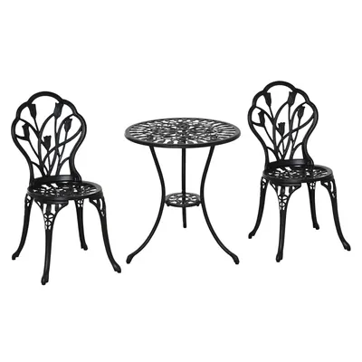 Outsunny Set de Gradina 3 Piese din Aluminiu, Set Exterior