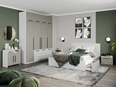 Set Mobila Dormitor Casmir / Alb Soares C24
