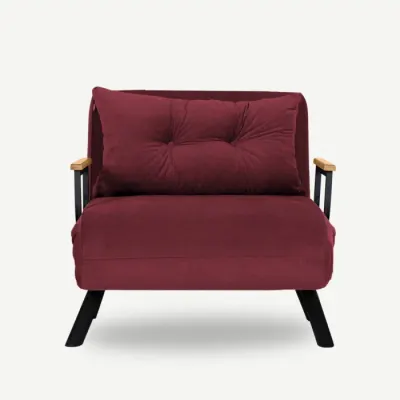 Fotoliu extensibil SANDO, bordo, 67x78x78 cm