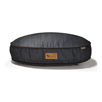 Pat pentru animale de companie albastru închis pentru câini ø 70 cm Round Bed Denim Medieval Blue / Dark Chocolate S – P.L.A.Y.