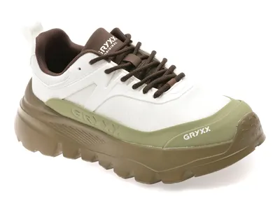 Pantofi sport GRYXX albi, 9867, din material textil