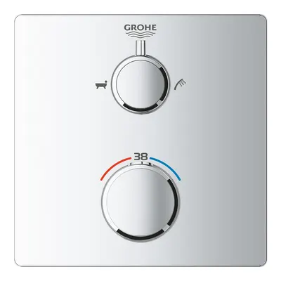 Unitate comanda cada Grohe Grohtherm Cube, termostat, 2 iesiri, necesita valva, crom, 24080000