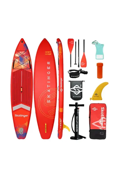 Skatinger placă de înot cu accesorii SUP Interstellar Red 350 x 81 x 15 cm (11'6')