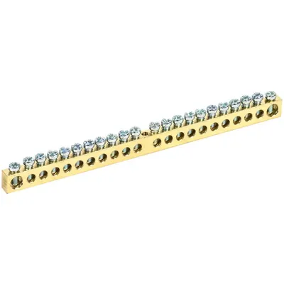 Neutral bus bars with Izolators 8x12mm 22/1 (22 groups/fixture on the center)