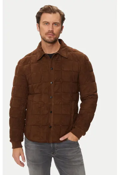 Geaca barbati - 303959524 - Piele intoarsa - Maro - Maro