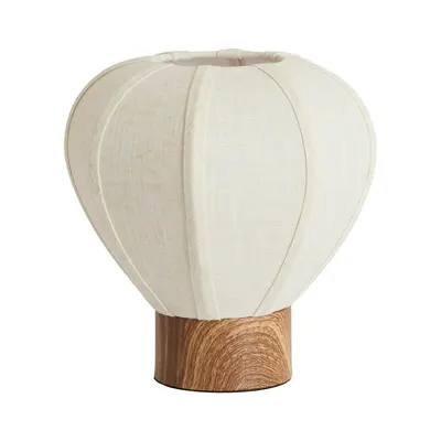 Veioză crem din metal cu abajur textil (înălțime 23,5 cm) Kyzo – Light & Living