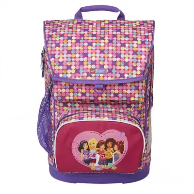 Ghiozdan scoala Maxi + sac sport, 44x28x25 cm, LEGO Core Line, Friends Confetti