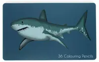 Rex London set de creioane colorate - Sharks, 36 bucăți, în cutie metalică