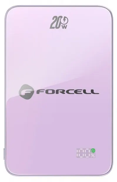Baterie portabilă Forcell - F-Energy SuperSlim F10K8, 10000 mAh, MagSafe, mov