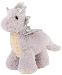 Jucărie de pluș Amek Toys - Un dragon cu aripi argintii, gri, 22 cm