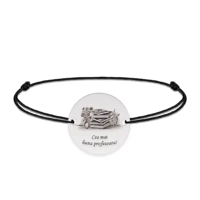 Doxa - Bratara personalizata snur profesoara din argint 925