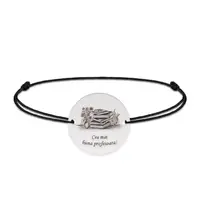 Doxa - Bratara personalizata snur profesoara din argint 925