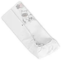 Cearșaf cu elastic pentru mini pătuț Lorelli - Girafă, 98 x 65 cm, alb