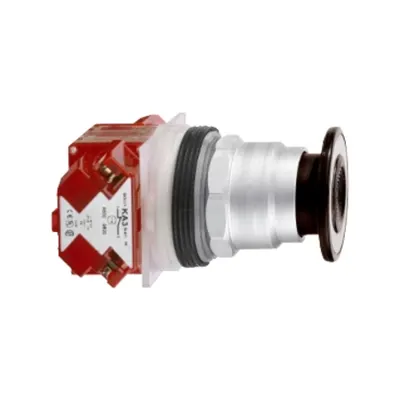 Buton Ø30 - Guler Metal - Cap Ciuperca Ø41Mm - Negru - 2 Pozitii - 1 D/I